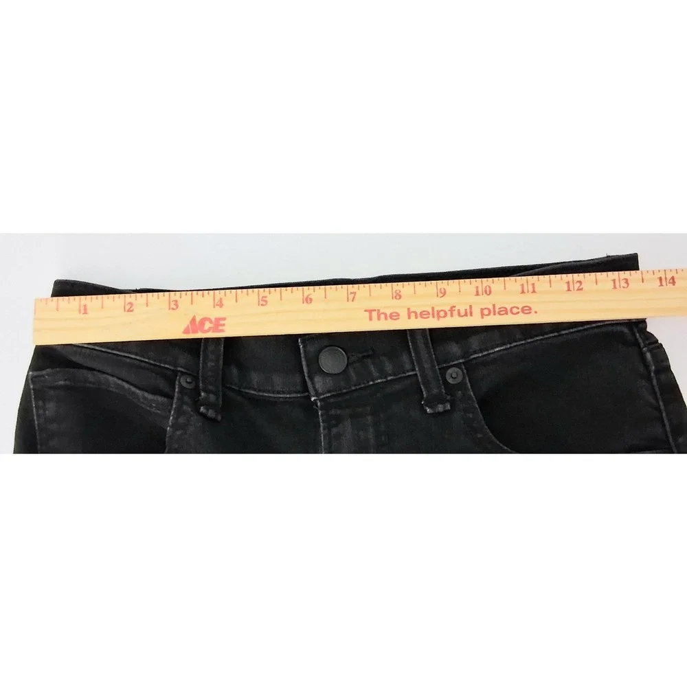 Abercrombie Fitch Jeans Women's 27 Black Flare High Rise Pockets Hippie Bohemian